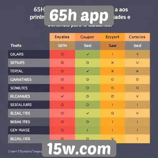 Comparação entre 65h app e concorrentes